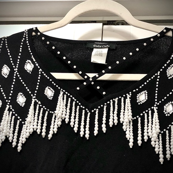 Vintage Pearl Drop Dolce Cabo Shirt Tag size XL fits more like M - L - Picture 2 of 8